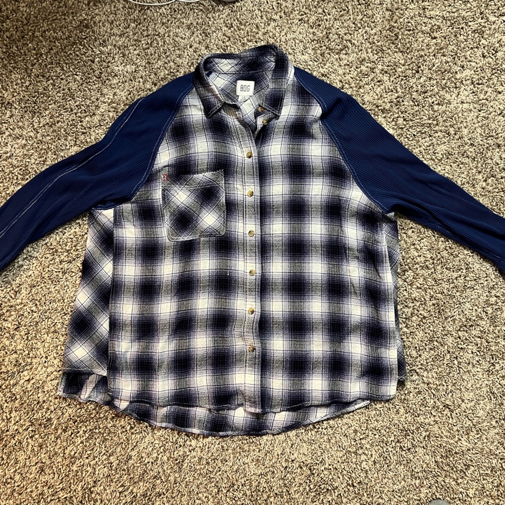BDG Oversized Plaid Flannel Size Large